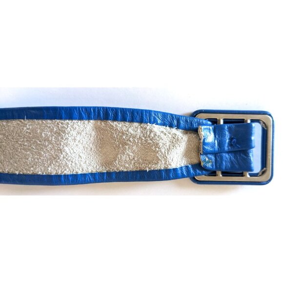 VTG Emmanuel 2 Women's Leather Belts Green Blue Soft Unlined Size M/L Canada - Picture 12 of 12